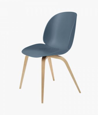 Single -  Simple Modern Cyan Italian Design Plastic Dining Chair