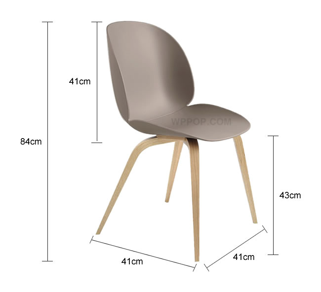 Chair parameter - Single - Modern Simple Circle Design White Plastic Dining Chair